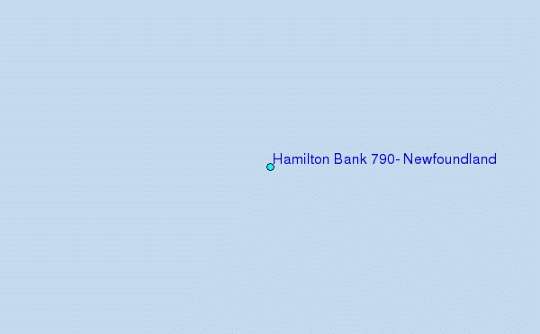 Hamilton Bank 790, Newfoundland Tide Station Location Map