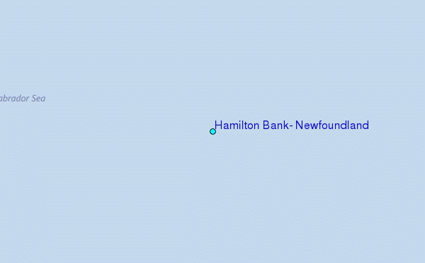 Hamilton Bank, Newfoundland Tide Station Location Map