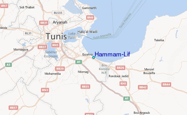 Hammam-Lif Tide Station Location Map