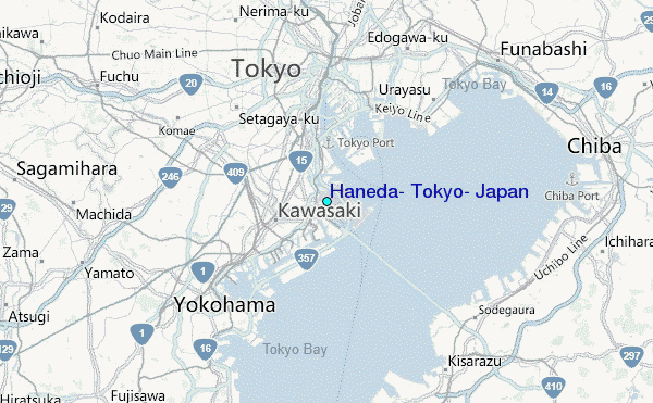 Haneda, Tokyo, Japan Tide Station Location Map