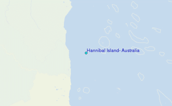 Hannibal Island, Australia Tide Station Location Map