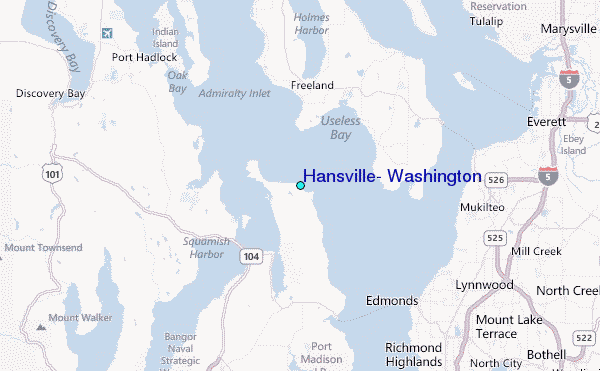 Hansville, Washington Tide Station Location Map