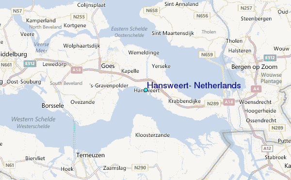 Hansweert, Netherlands Tide Station Location Map
