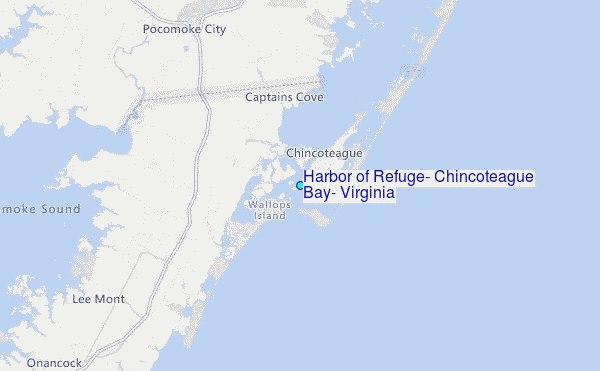 Harbor of Refuge, Chincoteague Bay, Virginia Tide Station Location Map