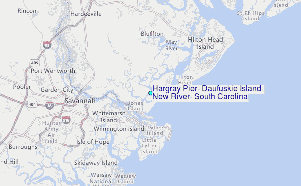 Hargray Pier, Daufuskie Island, New River, South Carolina Tide Station Location Map