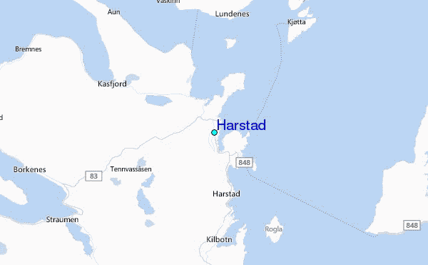 Harstad Tide Station Location Map