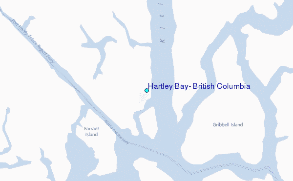 Hartley Bay, British Columbia Tide Station Location Map