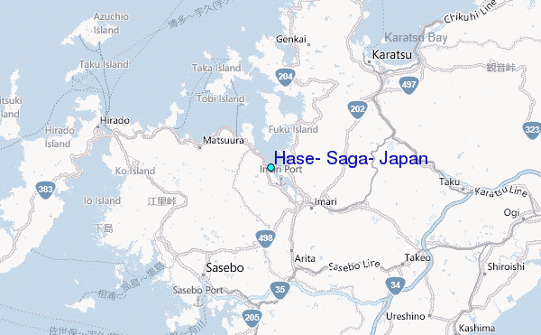 Hase, Saga, Japan Tide Station Location Map