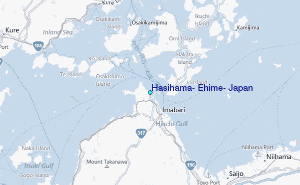Hasihama, Ehime, Japan Tide Station Location Map