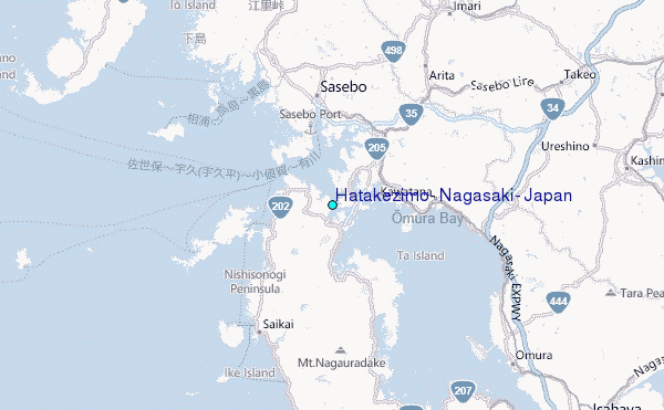 Hatakezimo, Nagasaki, Japan Tide Station Location Map