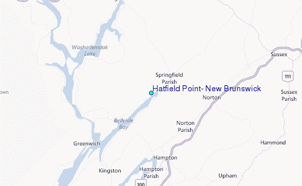 Hatfield Point, New Brunswick Tide Station Location Map