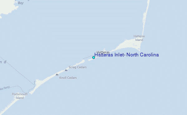 Hatteras Inlet, North Carolina Tide Station Location Map