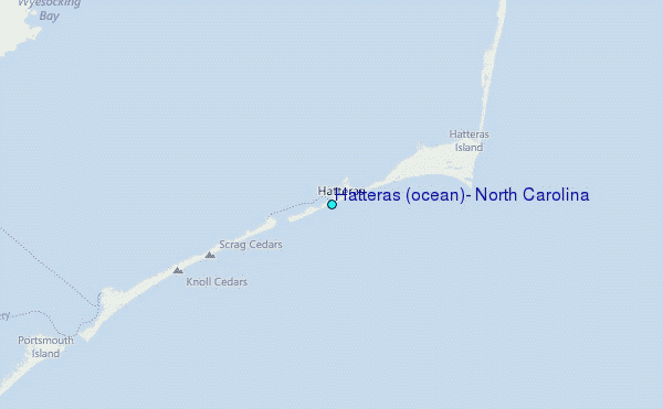 Hatteras (ocean), North Carolina Tide Station Location Map
