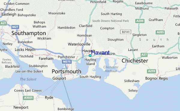 Havant Tide Station Location Map