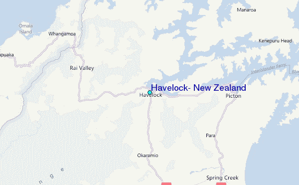 Havelock, New Zealand Tide Station Location Map