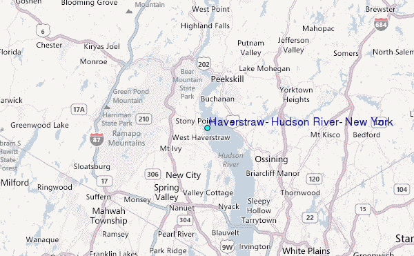 Haverstraw, Hudson River, New York Tide Station Location Map