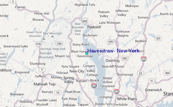 Haverstraw, New York Tide Station Location Map