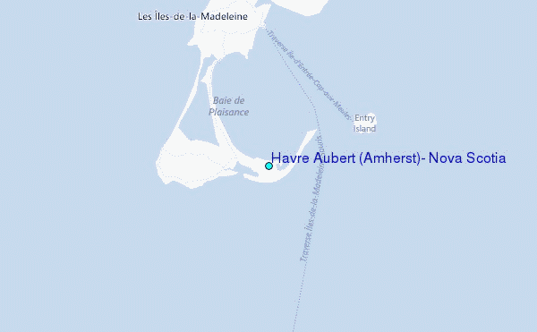Havre Aubert (Amherst), Nova Scotia Tide Station Location Map