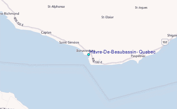 Havre-De-Beaubassin, Quebec Tide Station Location Map