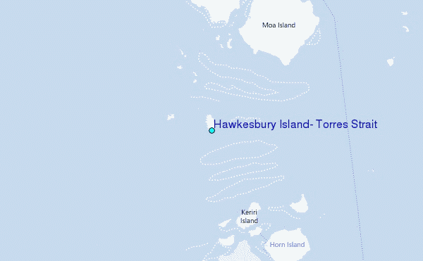 Hawkesbury Island, Torres Strait Tide Station Location Map