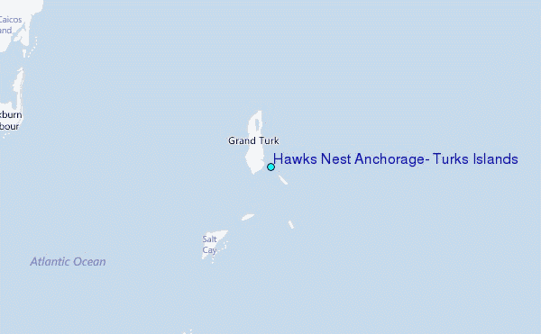 Hawks Nest Anchorage, Turks Islands Tide Station Location Map