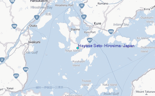 Hayase Seto, Hirosima, Japan Tide Station Location Map