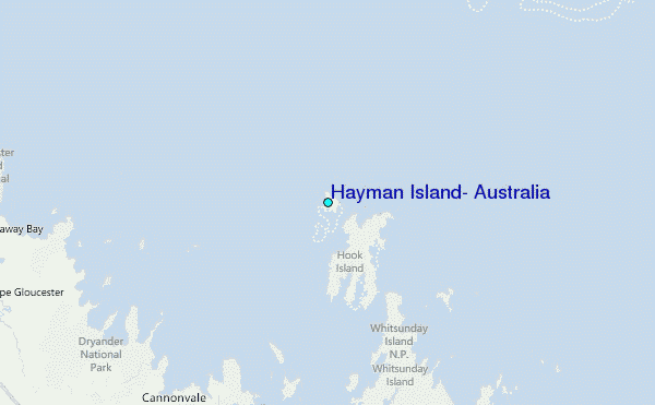 Hayman Island, Australia Tide Station Location Map