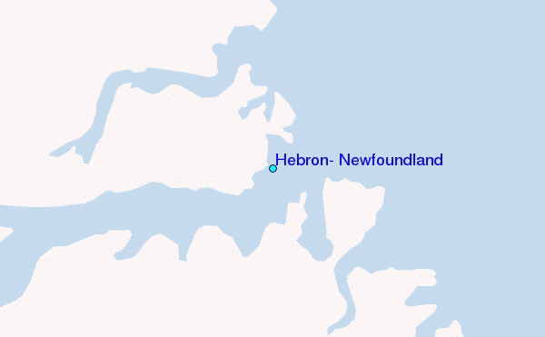 Hebron, Newfoundland Tide Station Location Map