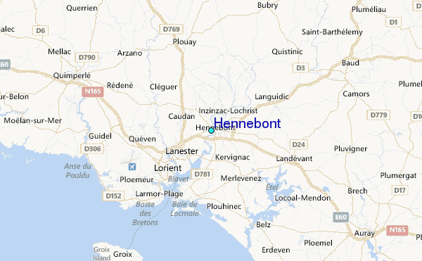Hennebont Tide Station Location Map