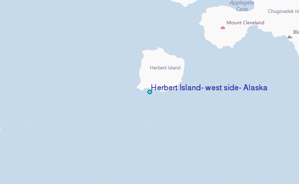Herbert Island, west side, Alaska Tide Station Location Map