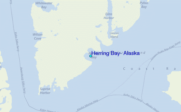 Herring Bay, Alaska Tide Station Location Map