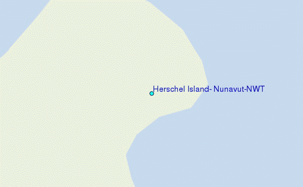 Herschel Island, Nunavut/NWT Tide Station Location Map