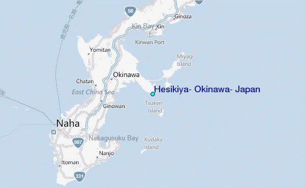 Hesikiya, Okinawa, Japan Tide Station Location Map
