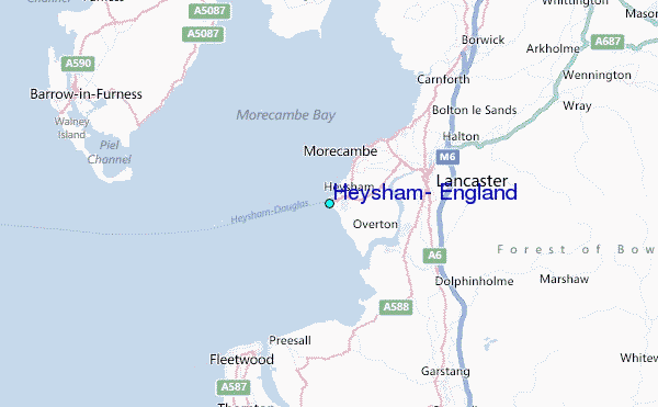 Heysham, England Tide Station Location Map