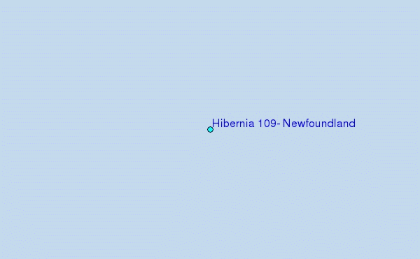 Hibernia 109, Newfoundland Tide Station Location Map