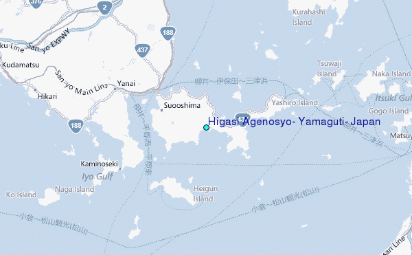Higasi Agenosyo, Yamaguti, Japan Tide Station Location Map