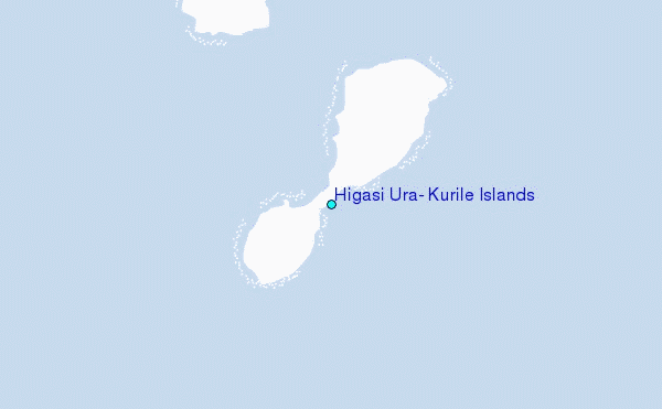 Higasi Ura, Kurile Islands Tide Station Location Map