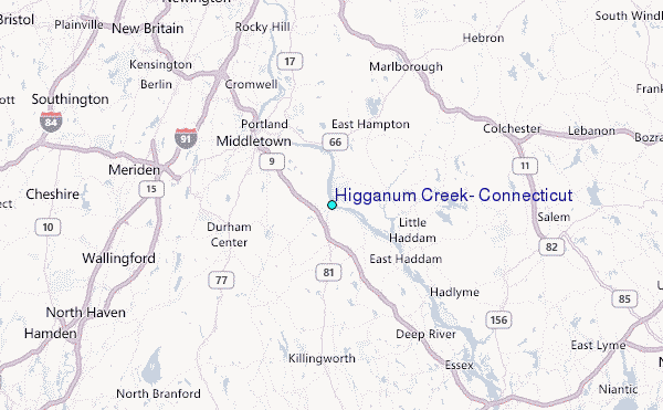 Higganum Creek, Connecticut Tide Station Location Map