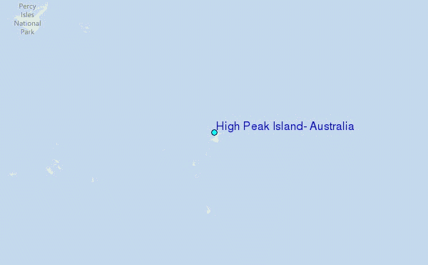 High Peak Island, Australia Tide Station Location Map