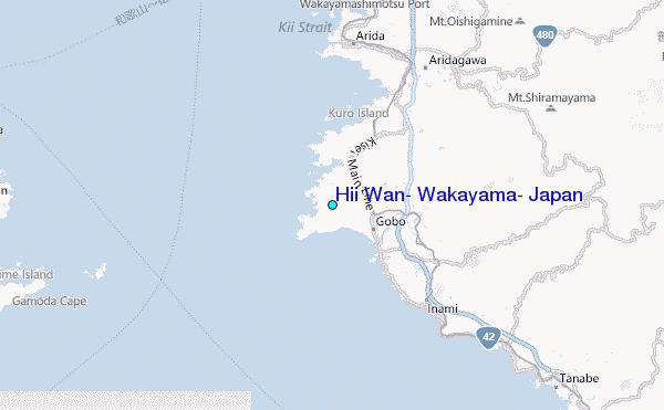 Hii Wan, Wakayama, Japan Tide Station Location Map