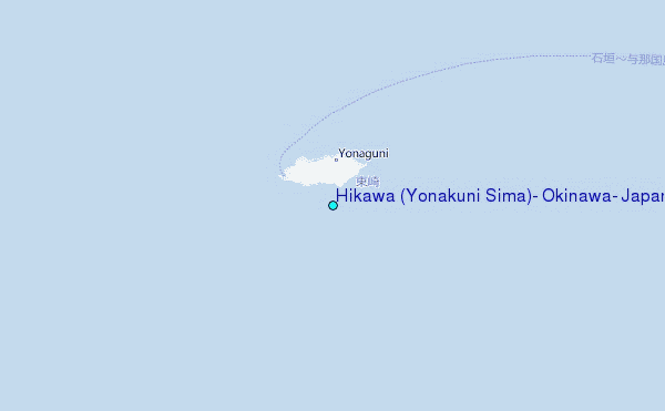 Hikawa (Yonakuni Sima), Okinawa, Japan Tide Station Location Map