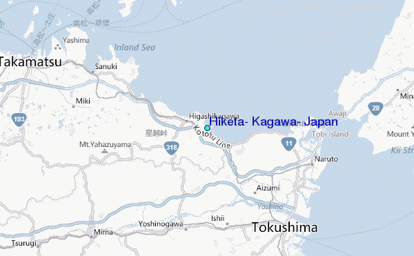 Hiketa, Kagawa, Japan Tide Station Location Map
