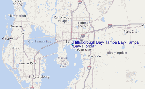 Hillsborough Bay, Tampa Bay, Tampa Bay, Florida Tide Station Location Map
