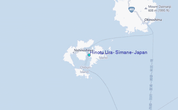 Hinotu Ura, Simane, Japan Tide Station Location Map