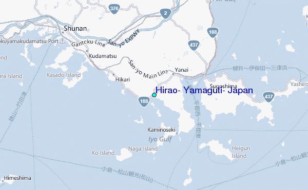 Hirao, Yamaguti, Japan Tide Station Location Map