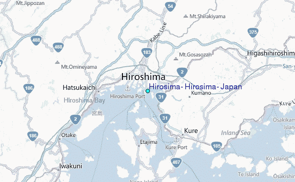 Hirosima, Hirosima, Japan Tide Station Location Map