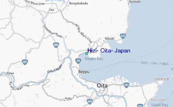 Hizi, Oita, Japan Tide Station Location Map