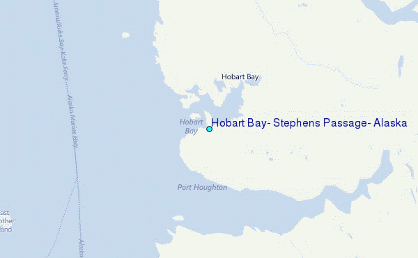 Hobart Bay, Stephens Passage, Alaska Tide Station Location Map