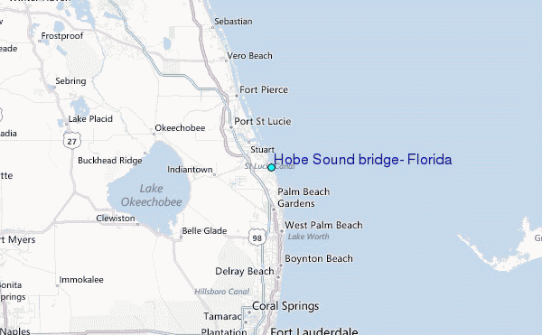 Hobe Sound bridge, Florida Tide Station Location Guide