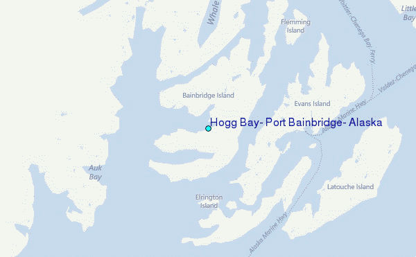 Hogg Bay, Port Bainbridge, Alaska Tide Station Location Map